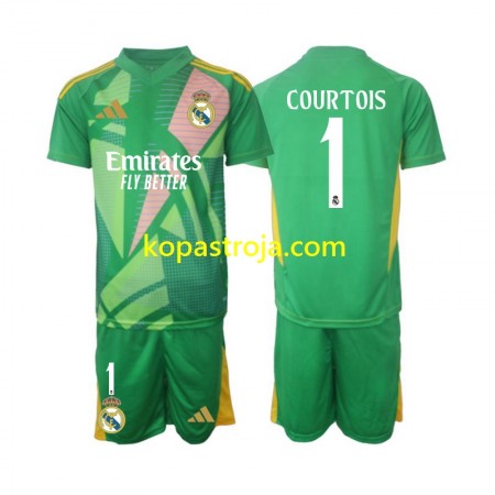 Billiga Fotbollströjor Real Madrid Thibaut Courtois 1 Målvakt Barn Tredje tröja 2024/25 Kortärmad